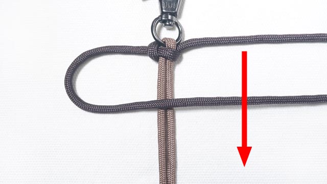 パラコードで肉球編みのキーホルダーの編み方