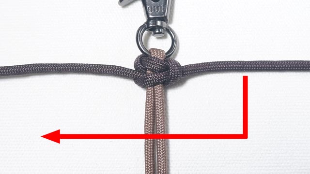 パラコードで肉球編みのキーホルダーの編み方