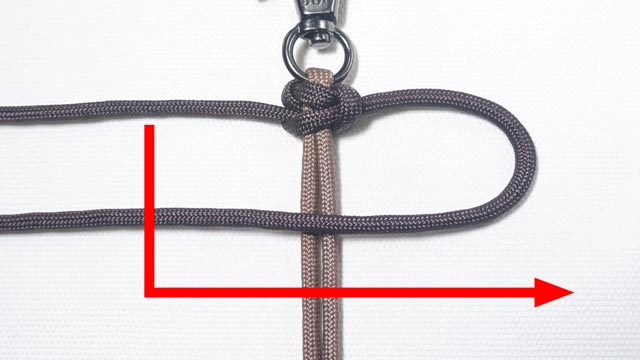 パラコードで肉球編みのキーホルダーの編み方