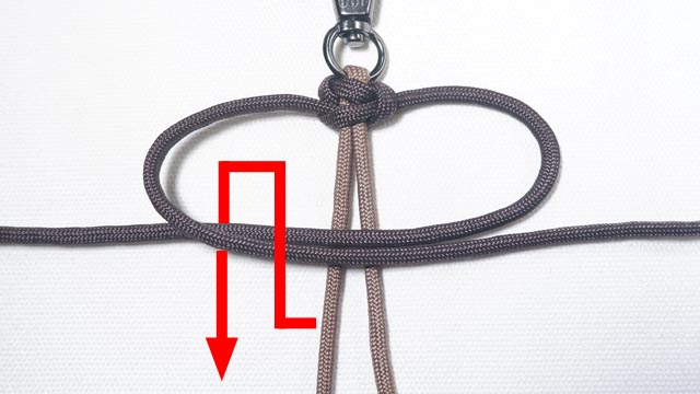 パラコードで肉球編みのキーホルダーの編み方