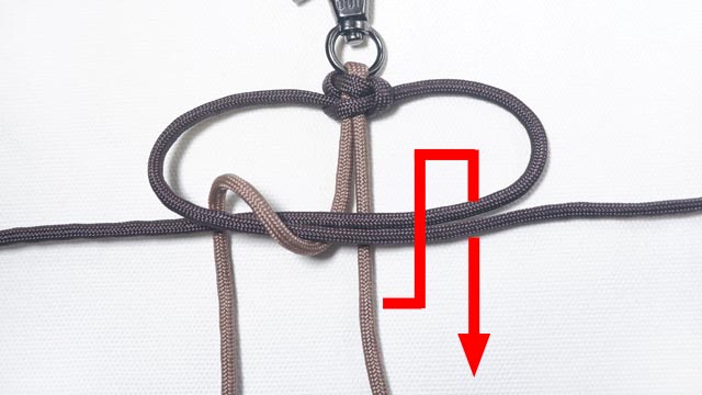 パラコードで肉球編みのキーホルダーの編み方