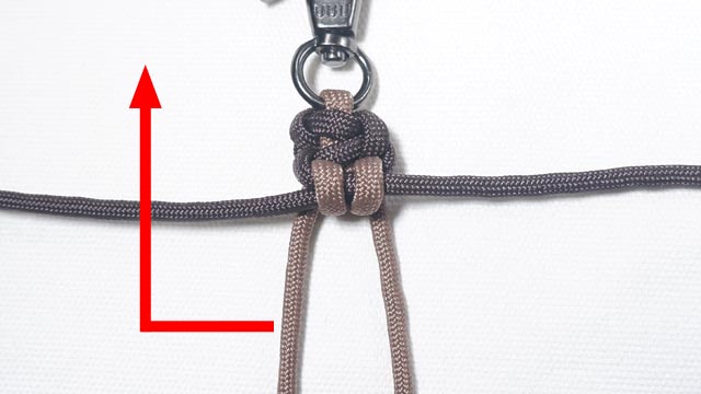 パラコードで肉球編みのキーホルダーの編み方