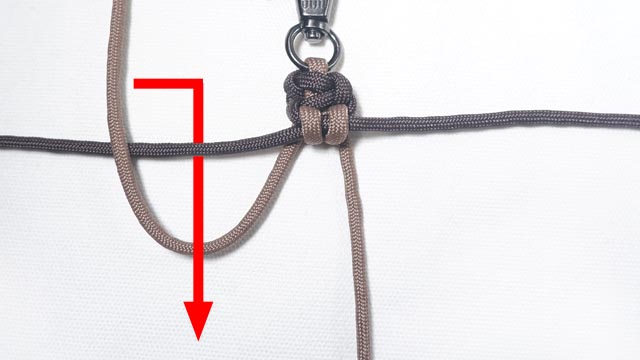 パラコードで肉球編みのキーホルダーの編み方