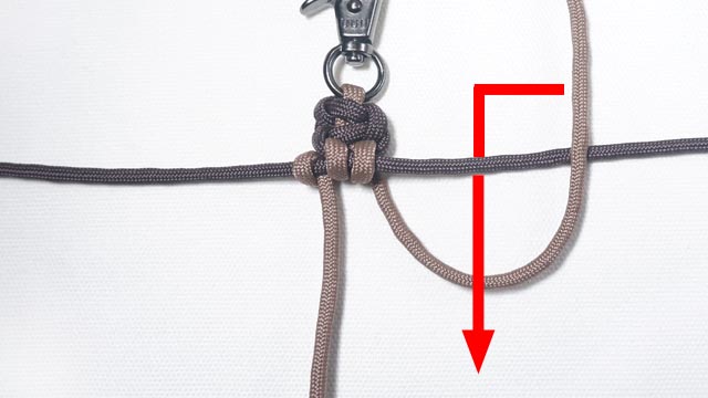 パラコードで肉球編みのキーホルダーの編み方