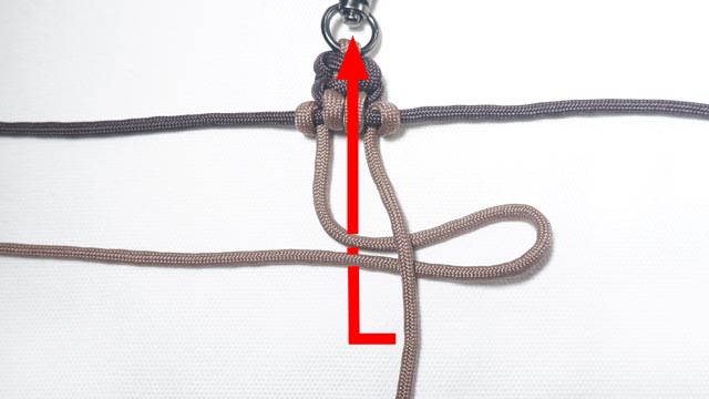 パラコードで肉球編みのキーホルダーの編み方