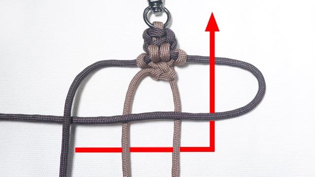 パラコードで肉球編みのキーホルダーの編み方