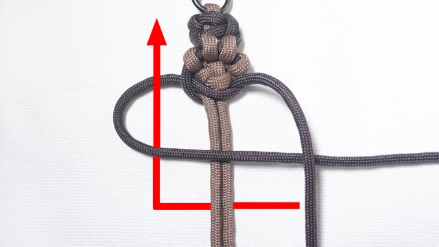 パラコードで肉球編みのキーホルダーの編み方