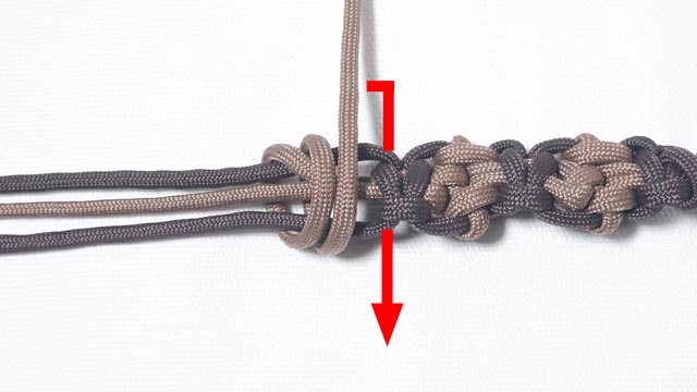 パラコードで肉球編みのキーホルダーの編み方