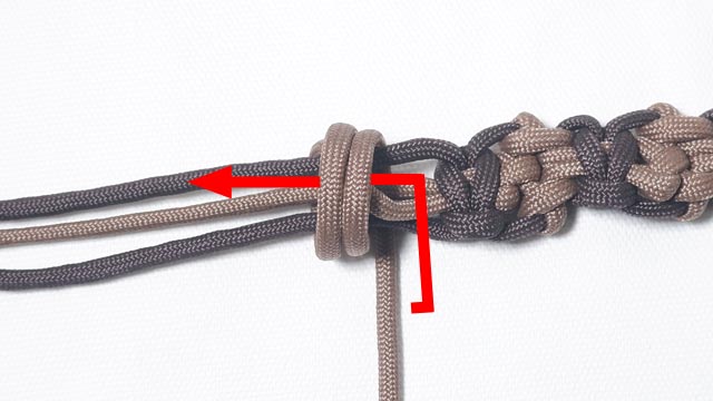 パラコードで肉球編みのキーホルダーの編み方