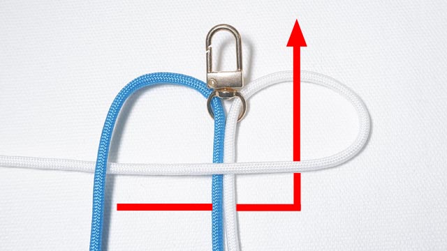 パラコードで2色の平編みスマホストラップの編み方