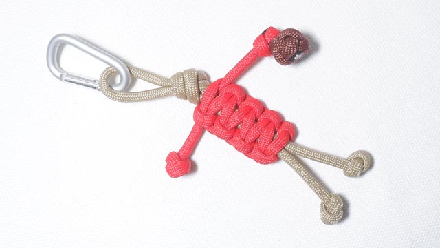 パラコードでバスケットボールの人形キーホルダーの編み方
