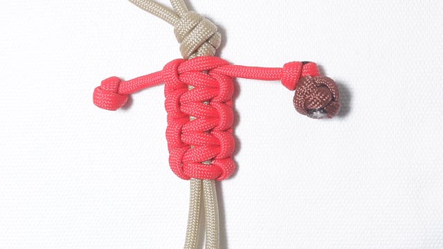 パラコードでバスケットボールの人形キーホルダーの編み方