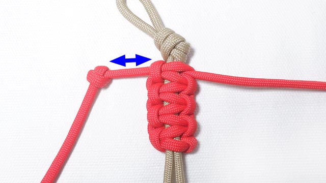 パラコードでバスケットボールの人形キーホルダーの編み方