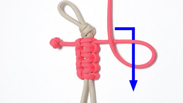 パラコードでバスケットボールの人形キーホルダーの編み方 