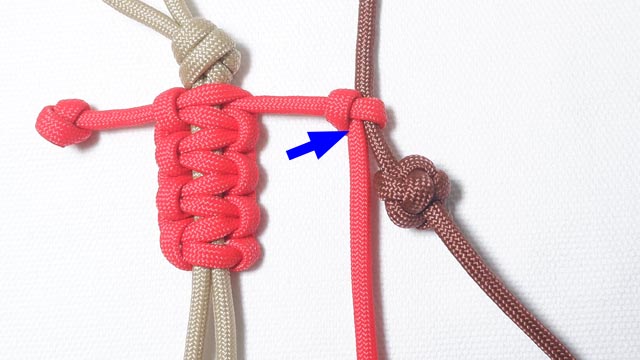 パラコードでバスケットボールの人形キーホルダーの編み方