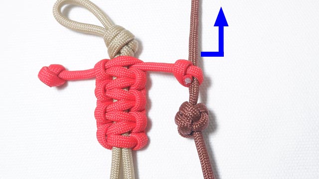 パラコードでバスケットボールの人形キーホルダーの編み方