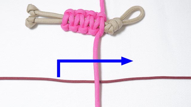 パラコードでバスケットボールの人形キーホルダーの編み方