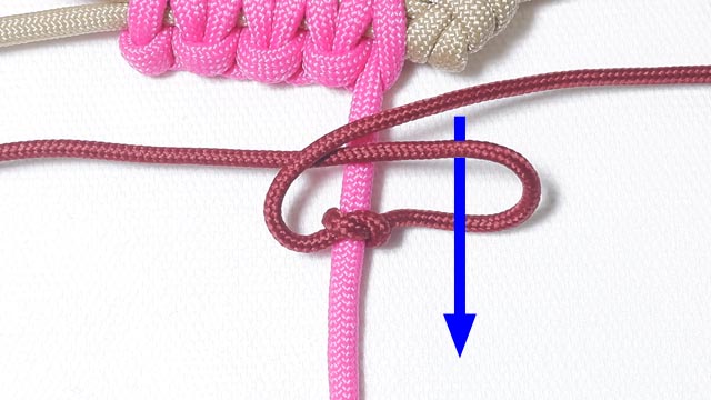 パラコードでバスケットボールの人形キーホルダーの編み方