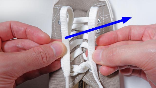 イアンセキュアノットで靴紐の結び方