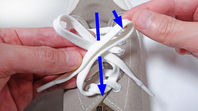 イアンセキュアノットで靴紐の結び方