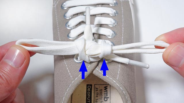 イアンセキュアノットで靴紐の結び方