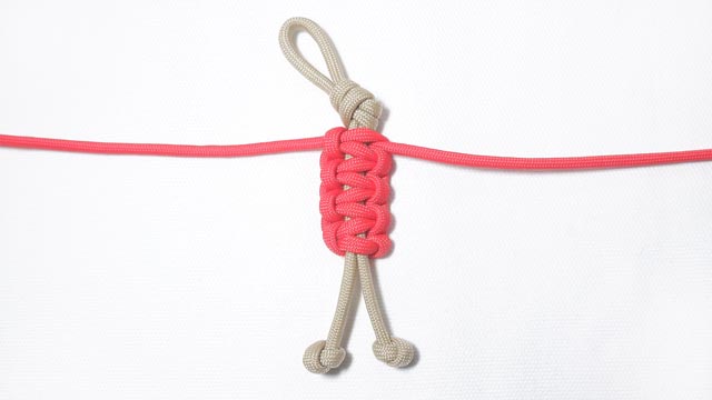 パラコードでバスケットボールの人形キーホルダーの編み方 